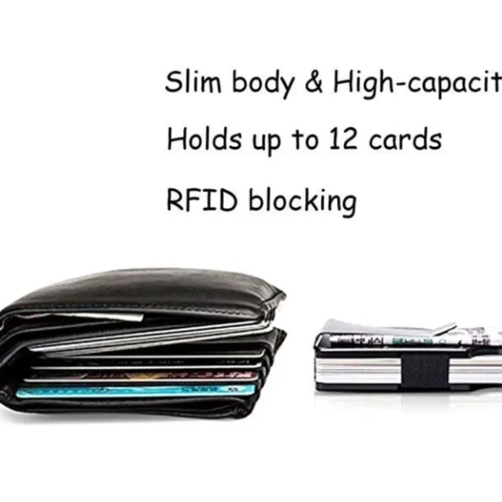 Men's RFID Blocking Minimalist Slim Money Clip Card Holder 2 Pack